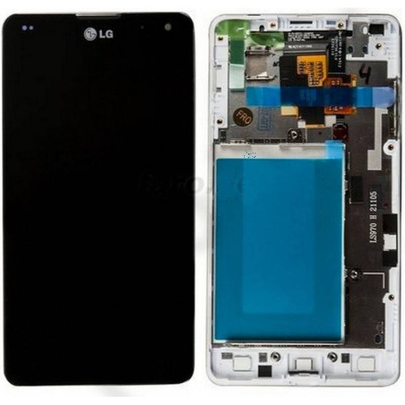 pantalla completa para lg optimus G e975 con marco color blanco