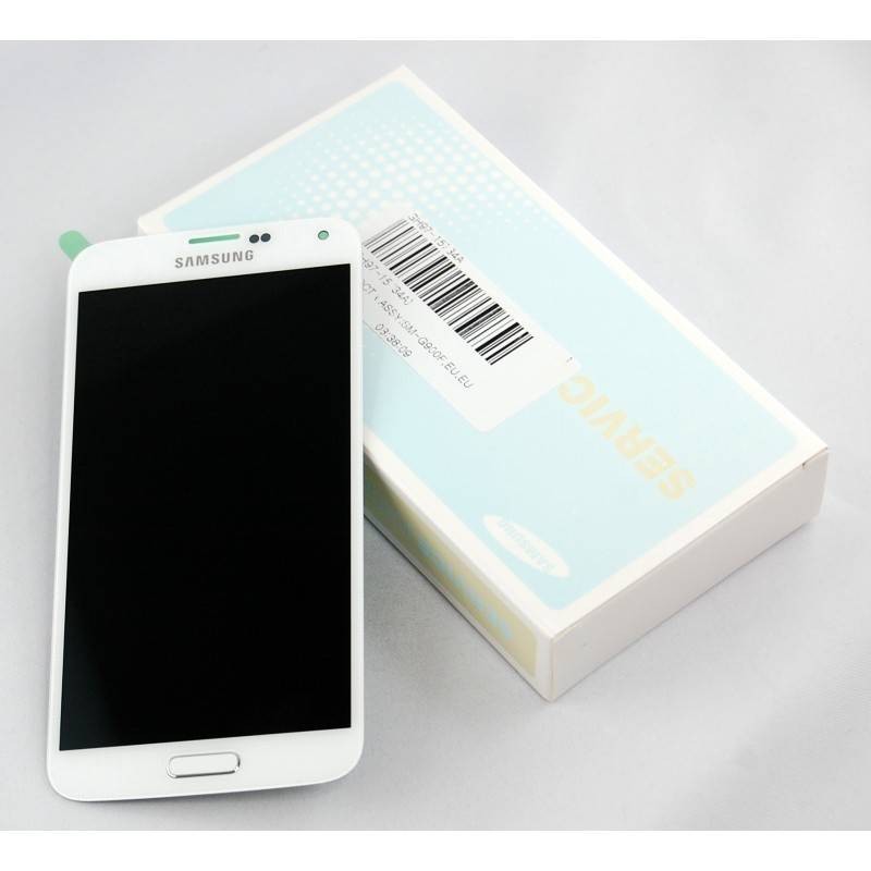  pantalla completa Samsung Galaxy S5, SM-G900F blanca ORIGINAL 