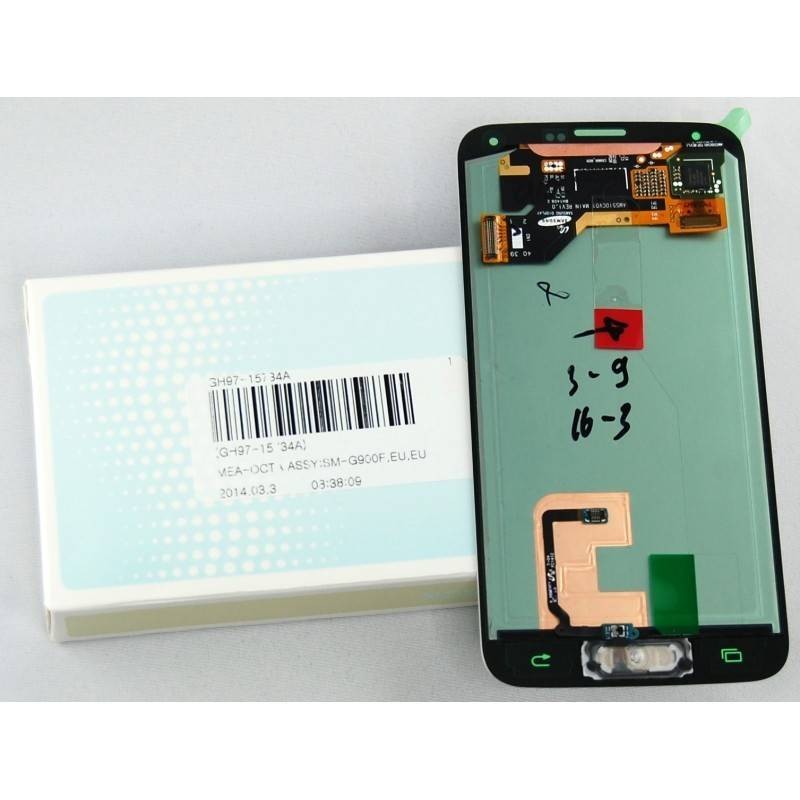  pantalla completa Samsung Galaxy S5, SM-G900F blanca ORIGINAL 