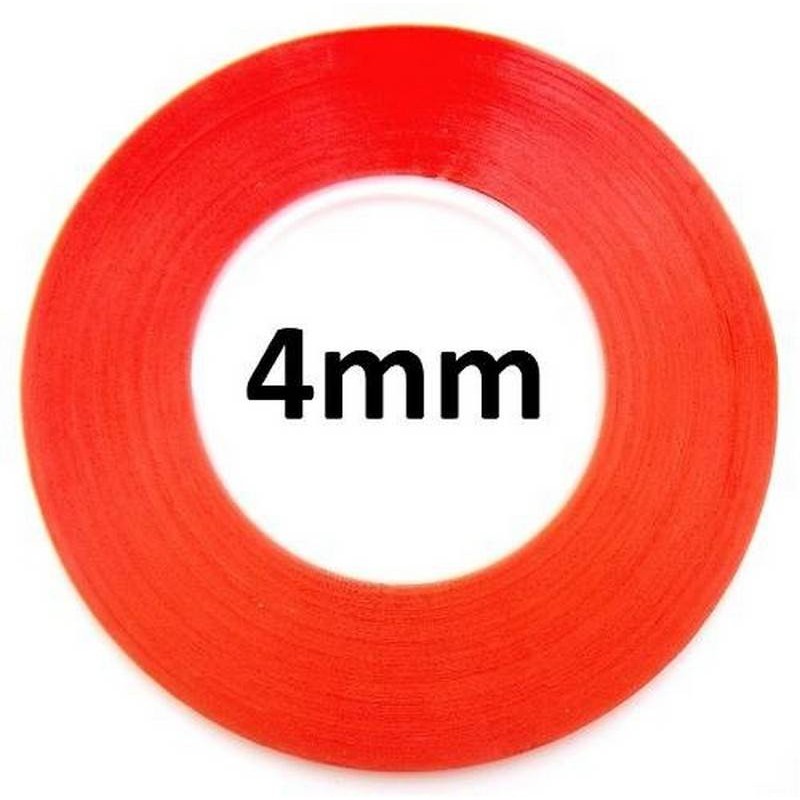 Cinta Adhesiva Doble Cara Transparente 4mm 50m