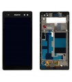 Ecrã completa Tactil lcd e marcoSony Xperia C3 D2502, D2533, M50W preta
