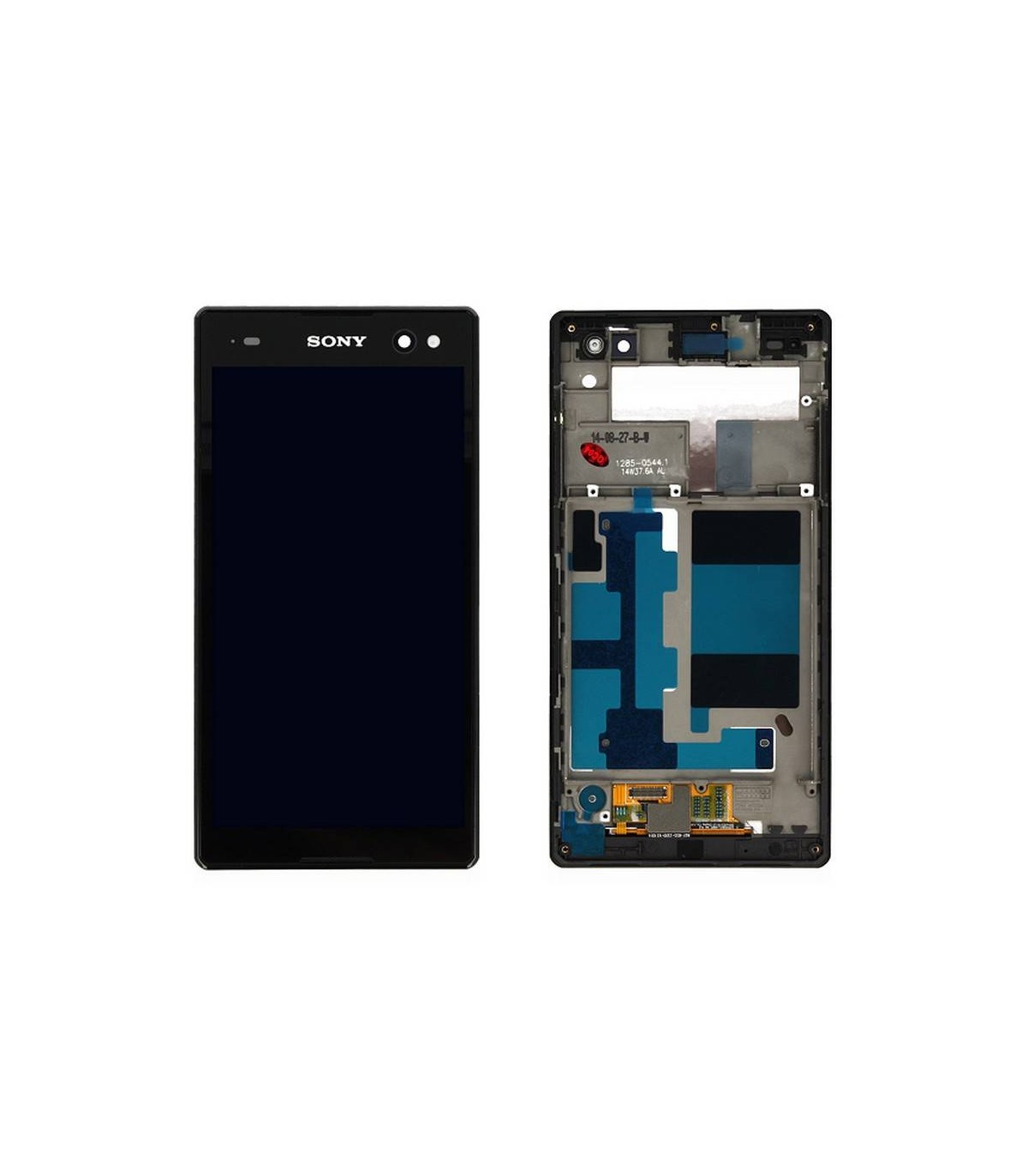 Ecrã completa Tactil lcd e marcoSony Xperia C3 D2502, D2533, M50W preta