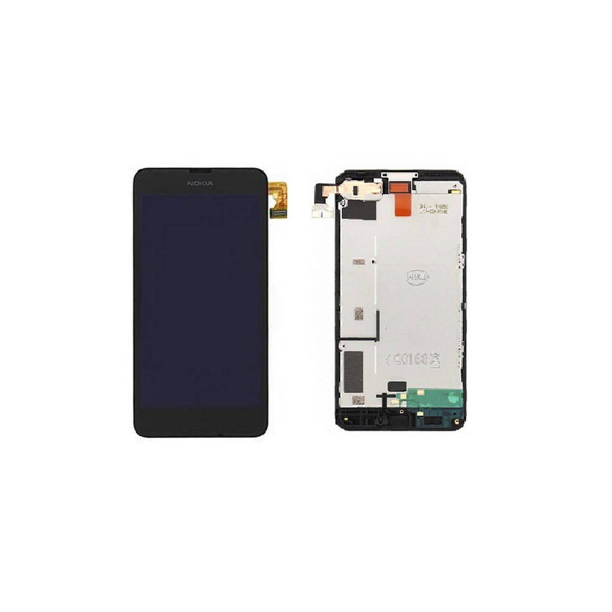 Pantalla Completa con Marco para Nokia Lumia 630 635 Negra