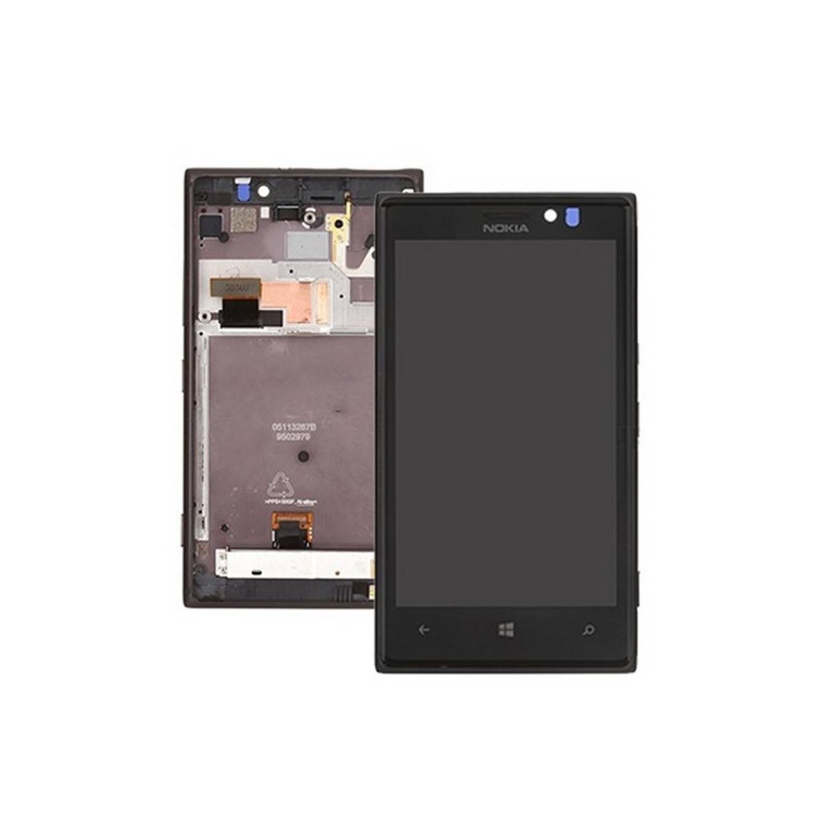 Pantalla Completa con Marco para Nokia Lumia 920 negra