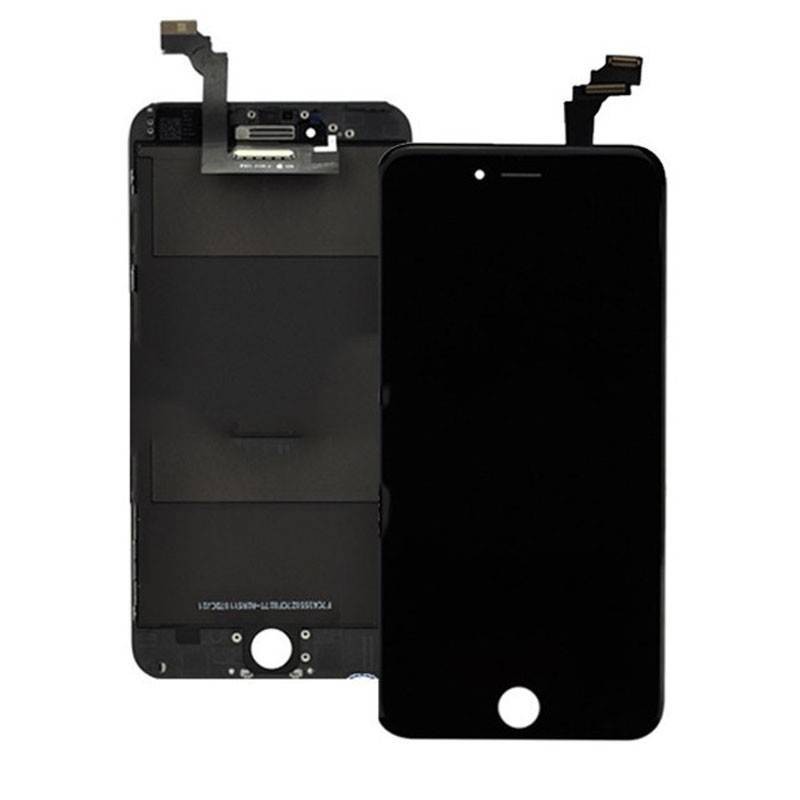Pantalla completa tactil digitalizador y lcd display todo ensamblado en una sola pieza para iphone 6 plus en color negro