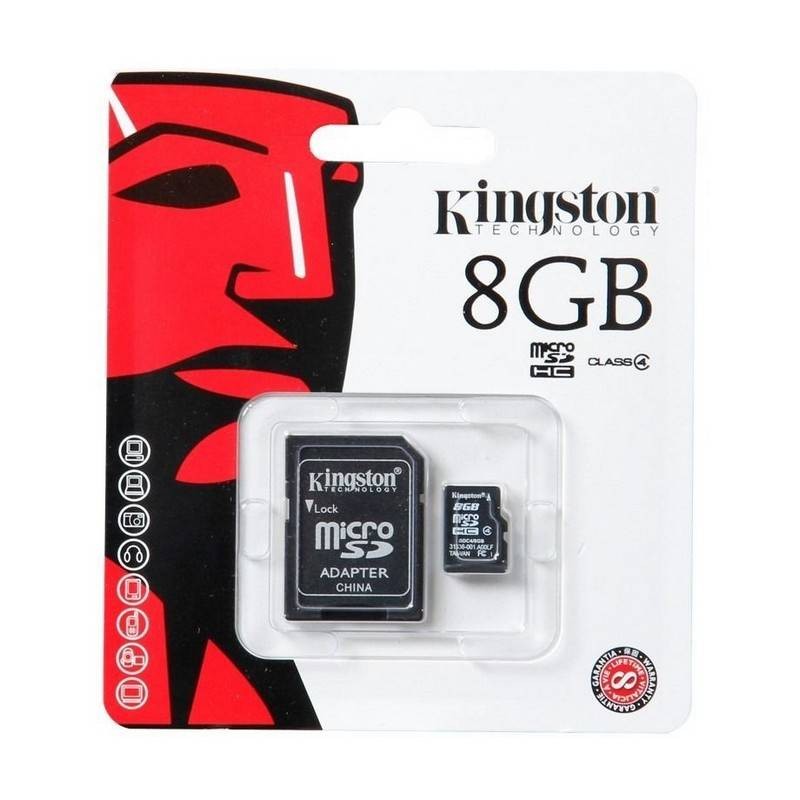 Cartão de memoria Micro Sd Kingston Original de 8GB.