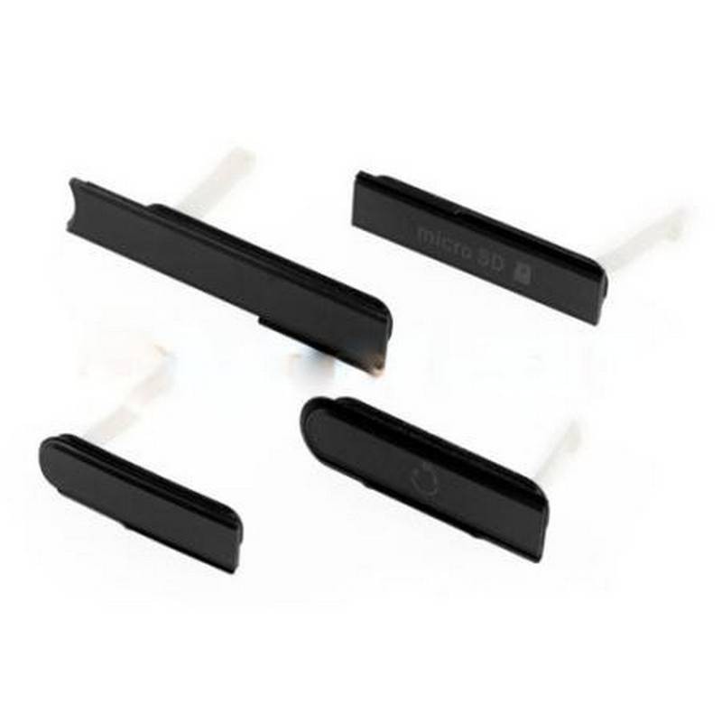 Set de 4 tapas Sony Xperia Z C6602 C6603 L36H negras