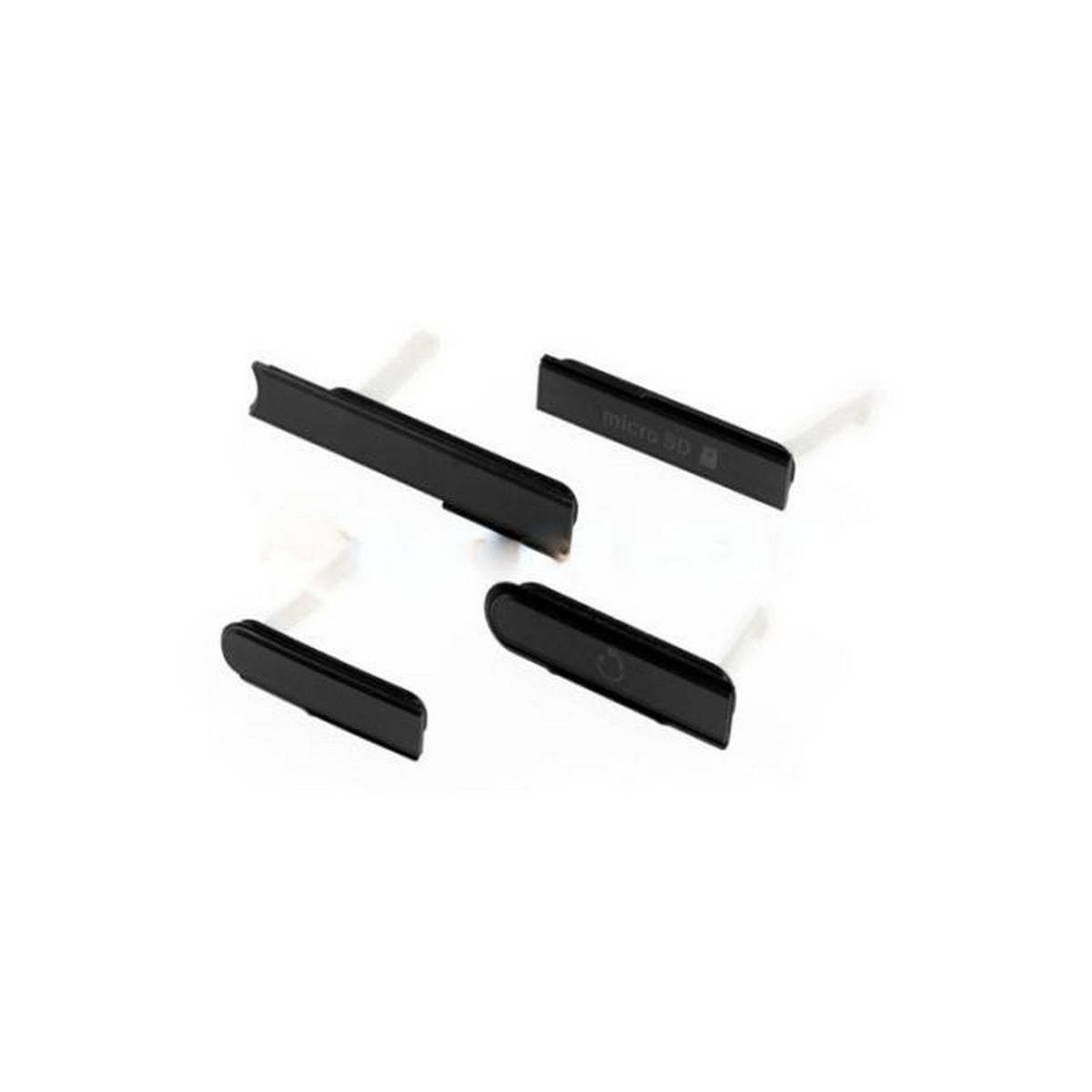 Set de 4 tapas Sony Xperia Z C6602 C6603 L36H negras