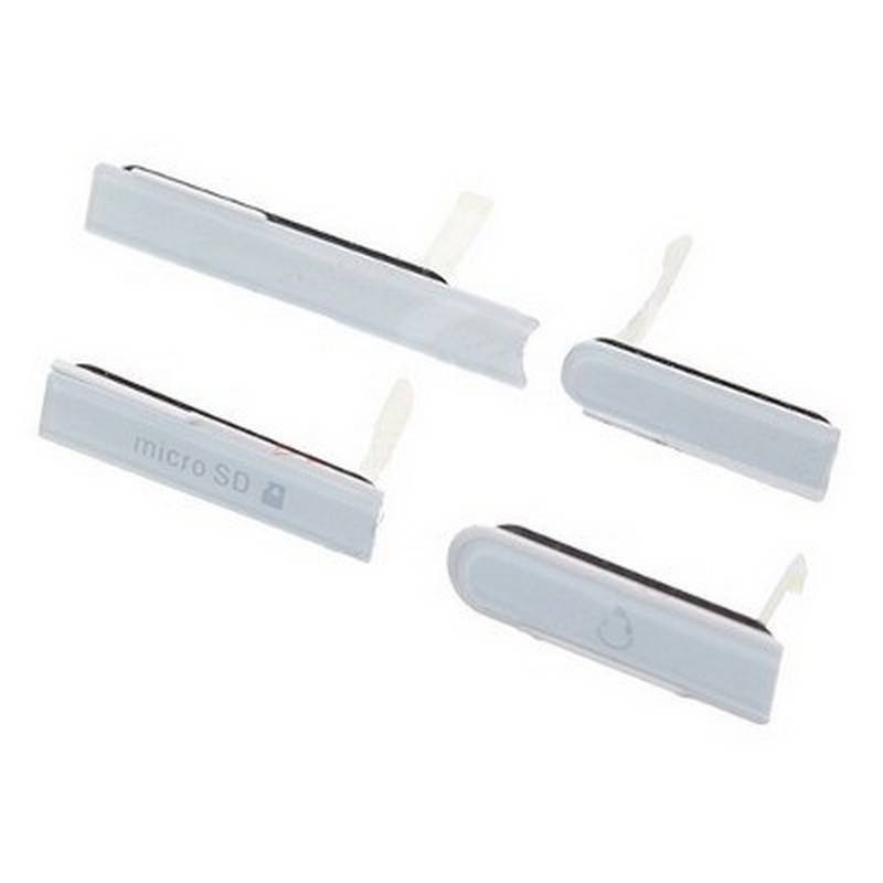 Set de 4 tapas Sony Xperia Z C6602 C6603 L36H blancas.