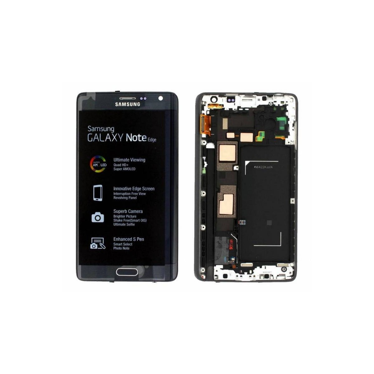 Ecrã completa Samsung Galaxy NOTE 4 N915 Edge azul.