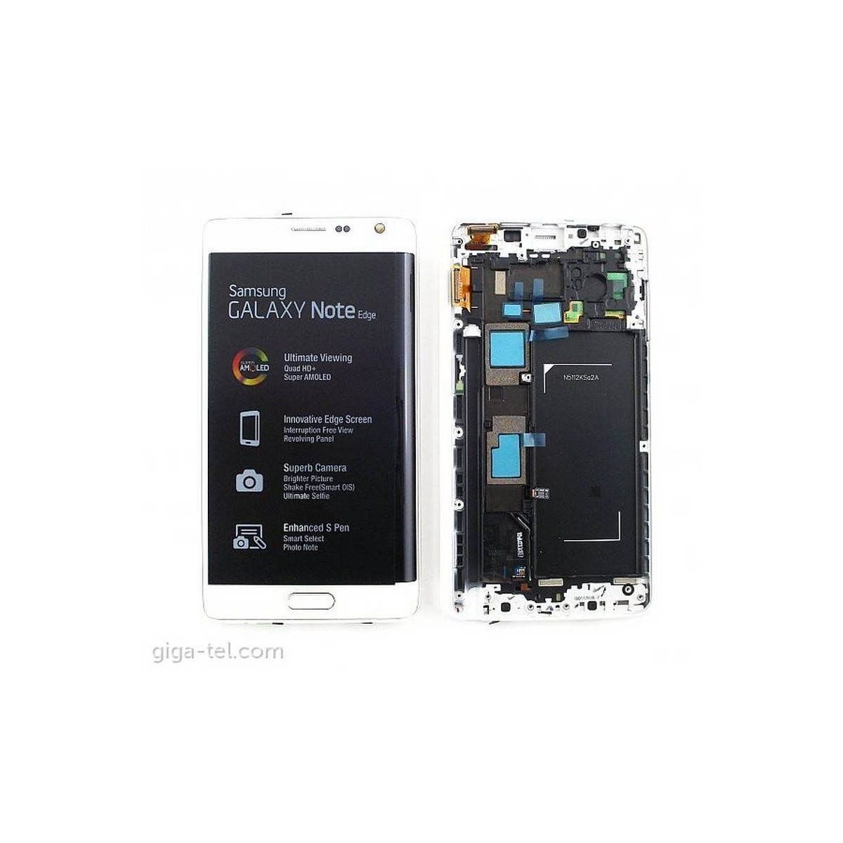 Ecrã completa Samsung Galaxy NOTE 4 EDGE N915 branco.