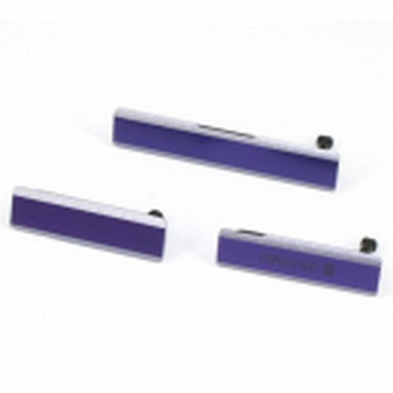 Conjunto de Tapa Lateral para Sony Xperia Z1 en color morado
