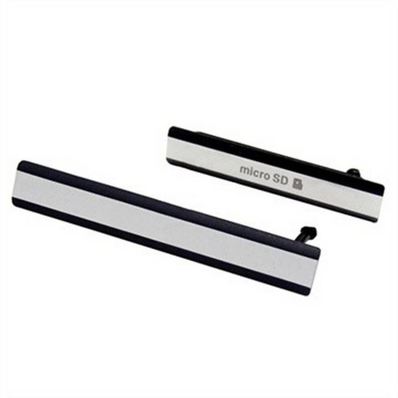 Conjunto de Tapa Lateral para Sony Xperia Z2 em cor preto