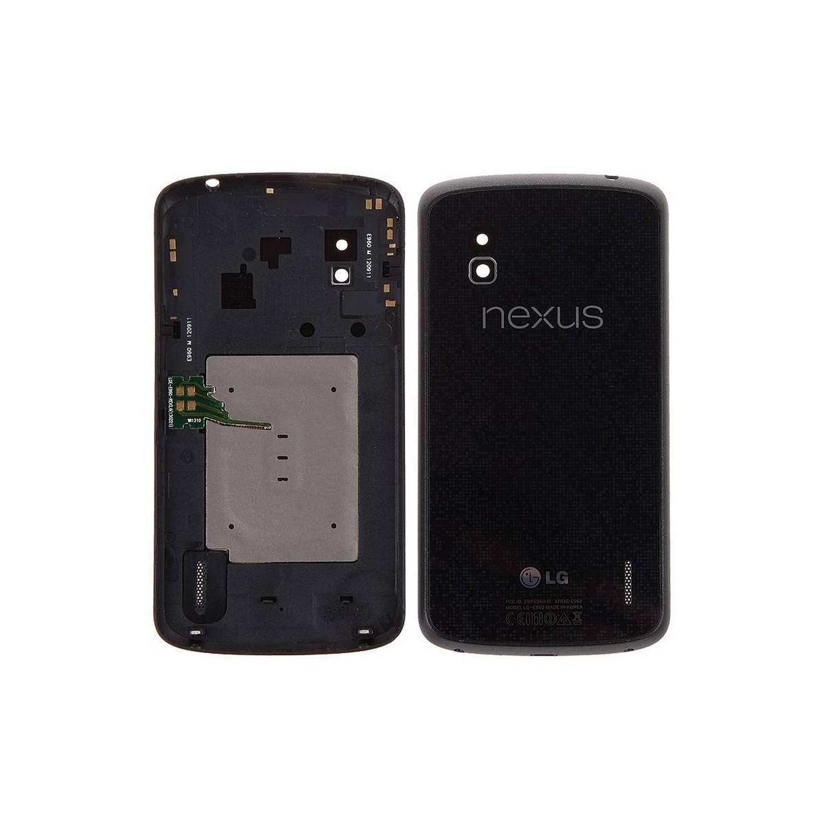 Tapa traseira Preta LG Google Nexus 4 E960