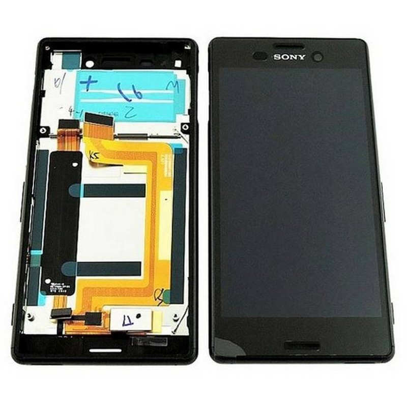 Pantalla completa con marco Xperia M4 Aqua E2303 NEGRO