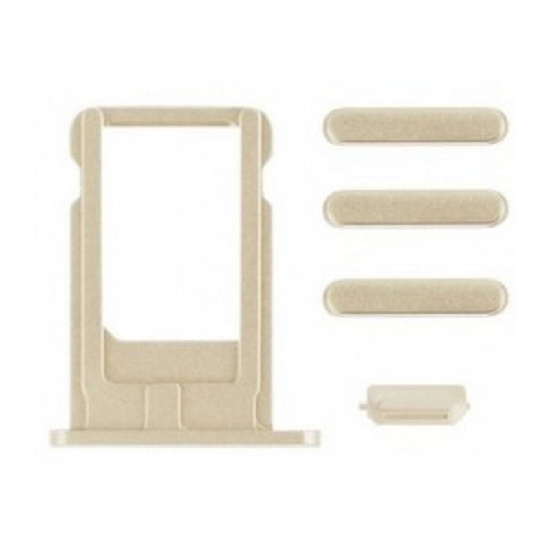 Set porta sim y botones laterales iPhone 6 oro