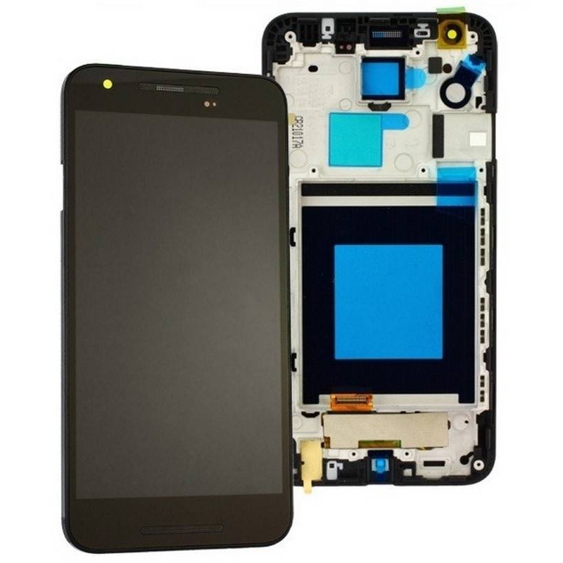 Ecrã completa Con Marco LG Nexus 5X H791 preta