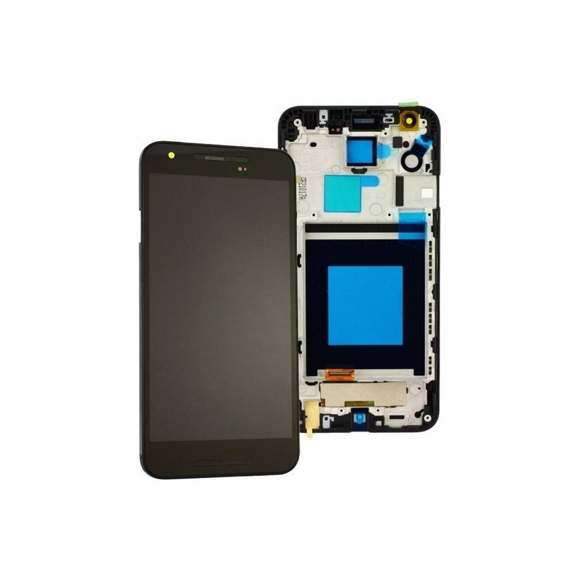 Ecrã completa Con Marco LG Nexus 5X H791 preta