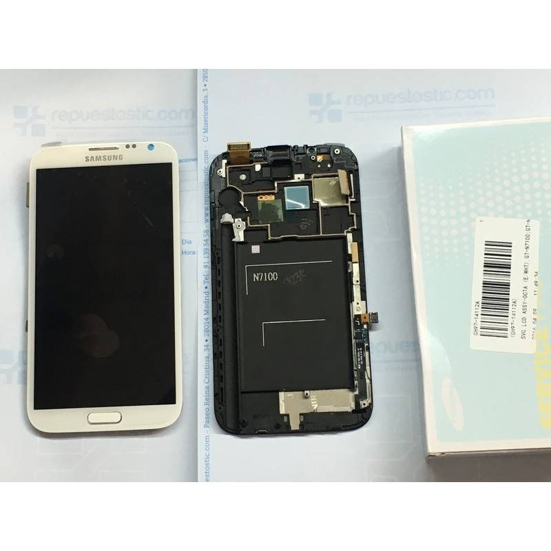 antalla Tactil + LCD Display Original para Samsung Note II  N7100 - Blanca / GH97-14112A