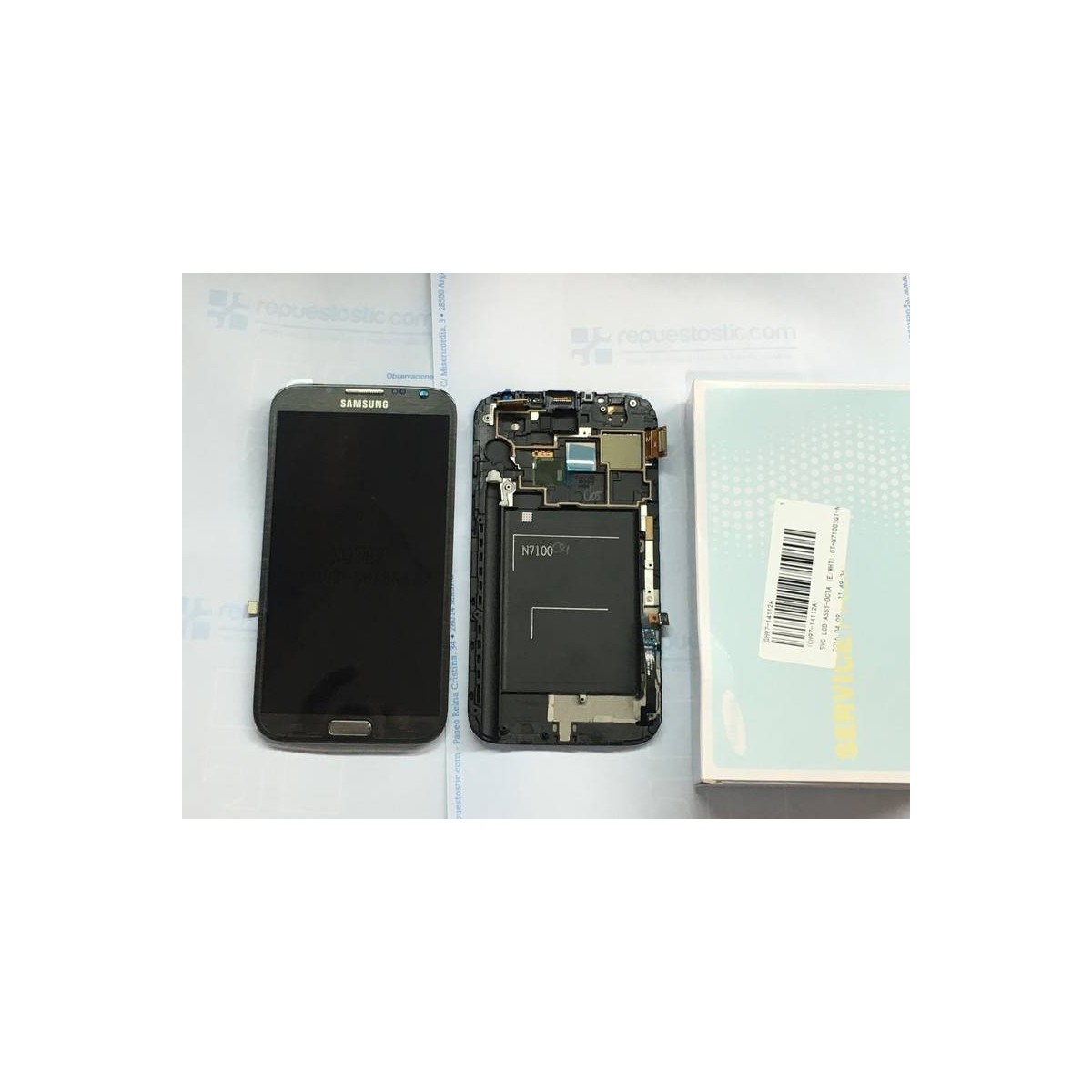 Ecrã completa Samsung N7100 gris Original