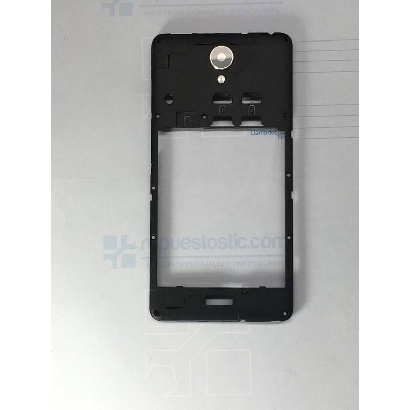 Carcaça central traseira preta para Xiaomi Redmi Note 2