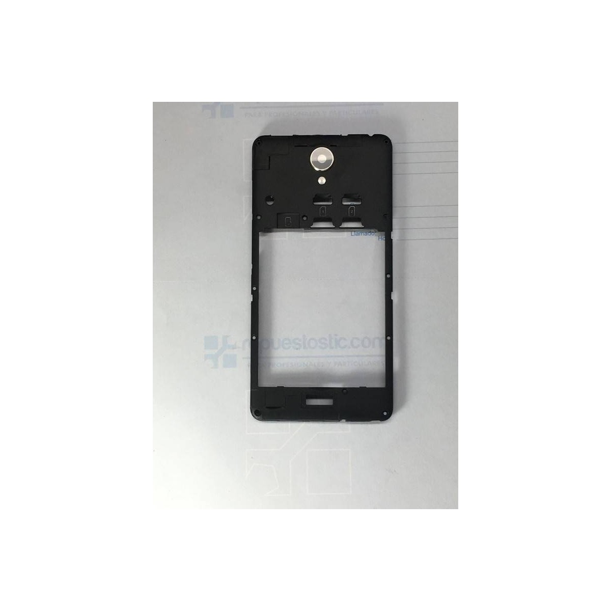Carcaça central traseira preta para Xiaomi Redmi Note 2