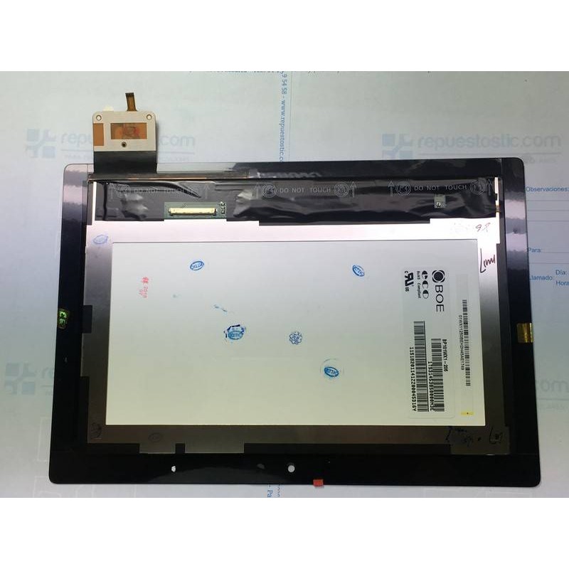 Ecrã completa LCD táctil para Lenovo Tablet S6000 de 10.1 pulgadas cor preto