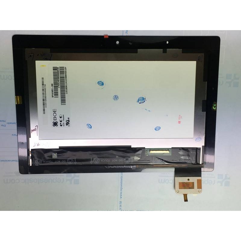 Ecrã completa LCD táctil para Lenovo Tablet S6000 de 10.1 pulgadas cor preto