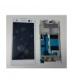 Pantalla completa Tactil  lcd y marcoSony Xperia C3 D2502, D2533, M50W blanca 