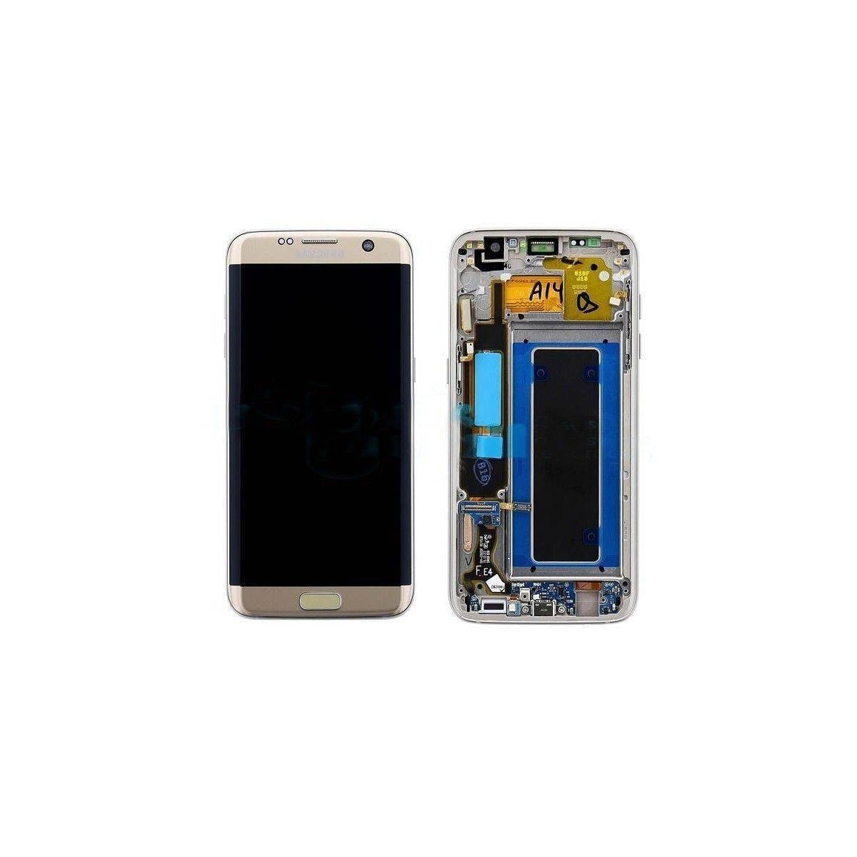 Pantalla LCD Display , Tactil con Marco Original para Samsung Galaxy S7 Edge SM-G935F - Oro