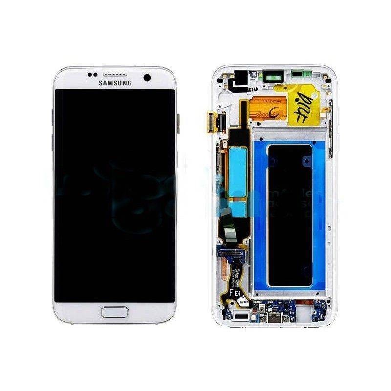Ecrã LCD Display ,Tactil com Marco Original para Samsung Galaxy S7 Edge SM-G935F - Branca