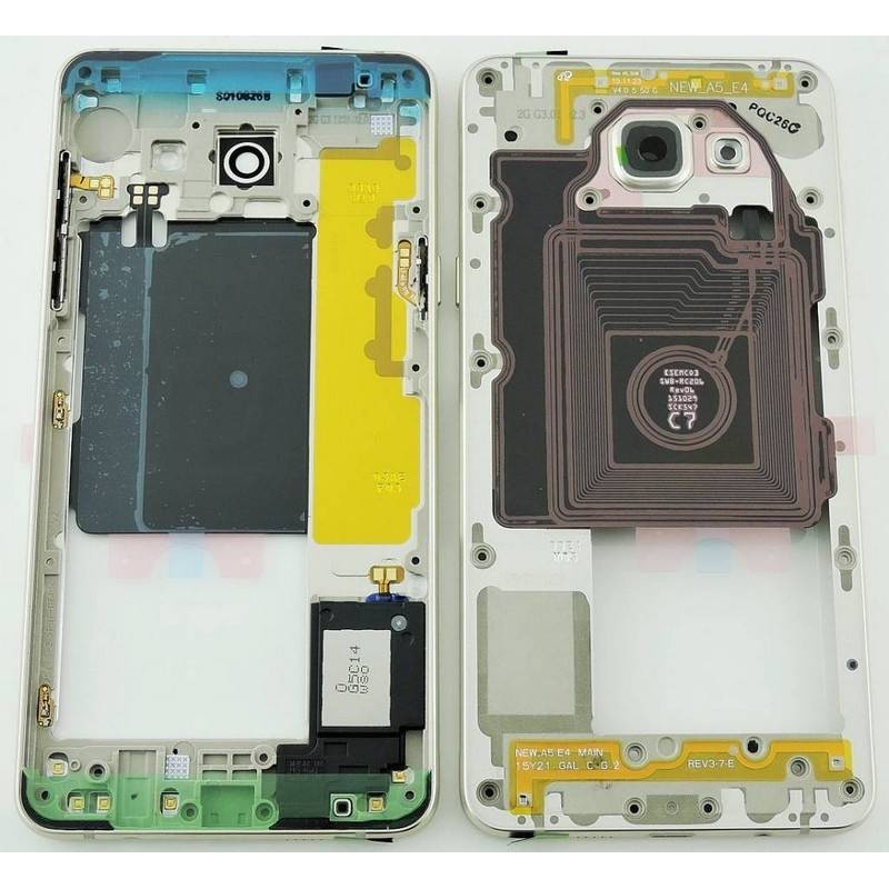 Carcasa central para Samsung Galaxy A5 2016, A510F Dorada