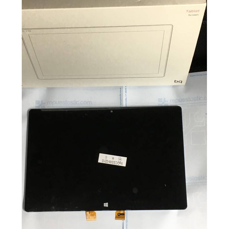 Pantalla completa  con marco negra para BQ Tesla 2 W10 de 10.1  ORIGINAL