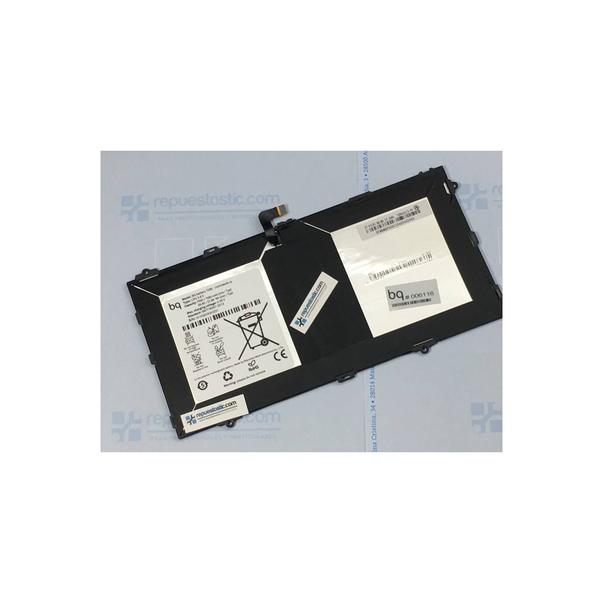 Batería original de 7280 mAh para Bq Aquaris M10 HD y Aquaris M10FHD