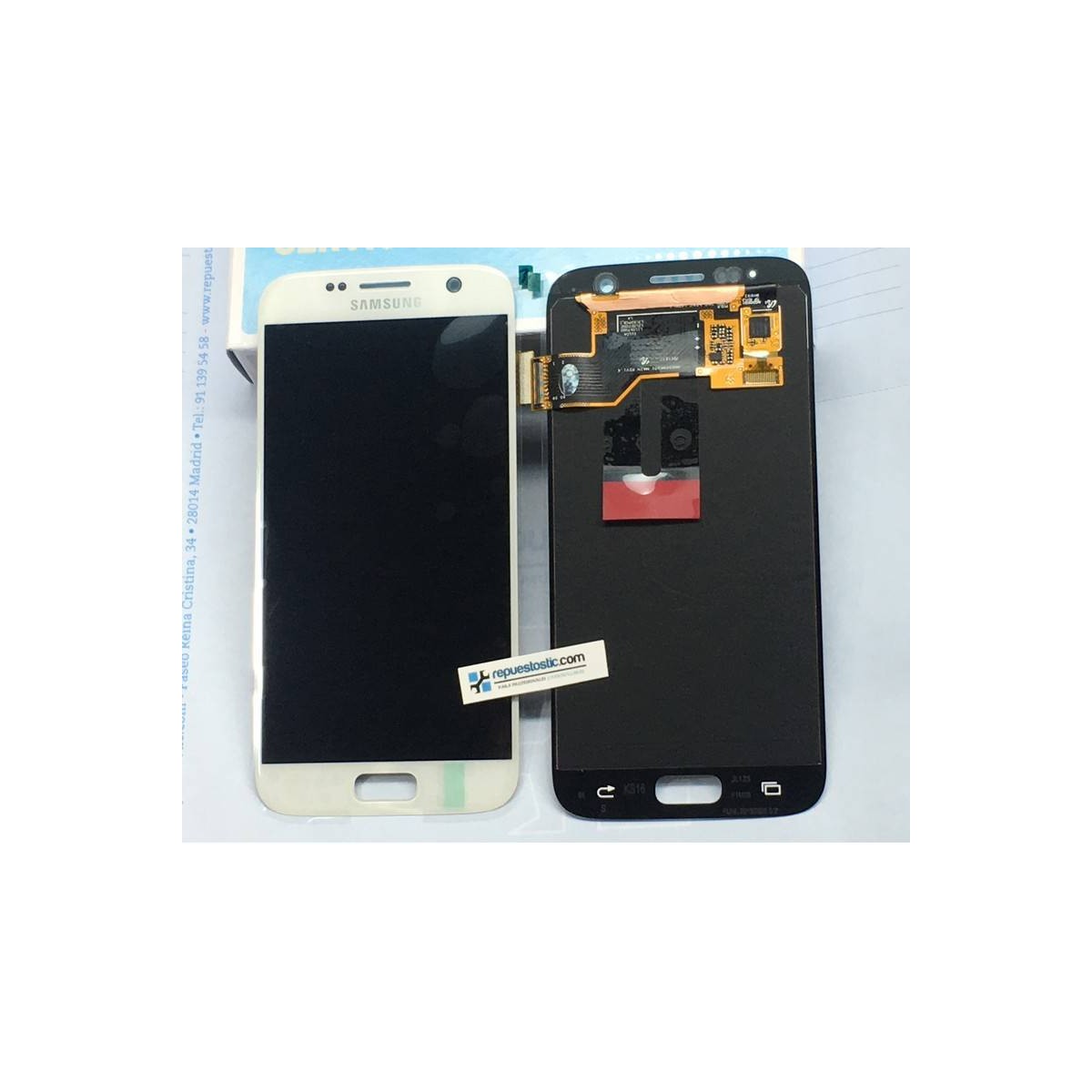 Pantalla completa color Blanco Samsung Galaxy S7, G930F ORIGINAL