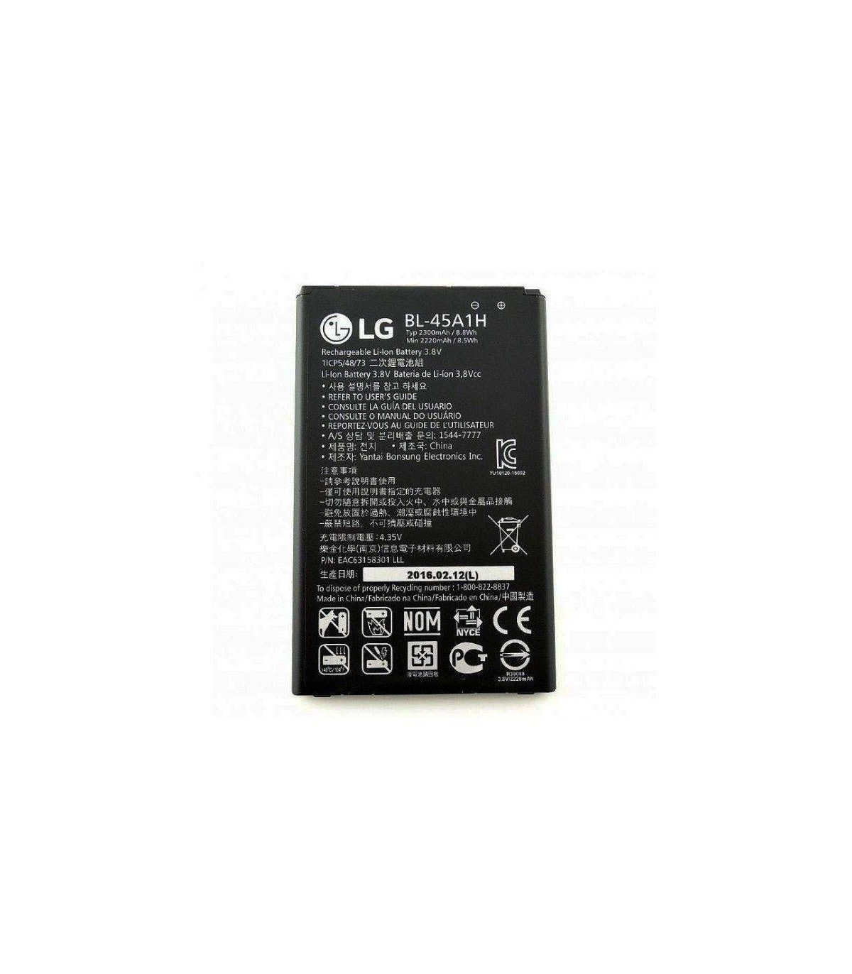 Batería BL-45A1H para LG K10, K420N