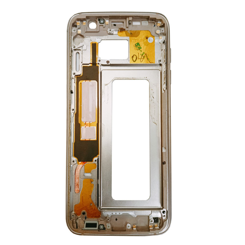 Carcasa central Original para Samsung Galaxy S7 Edge, G935F-Dorada Remanufacturada 