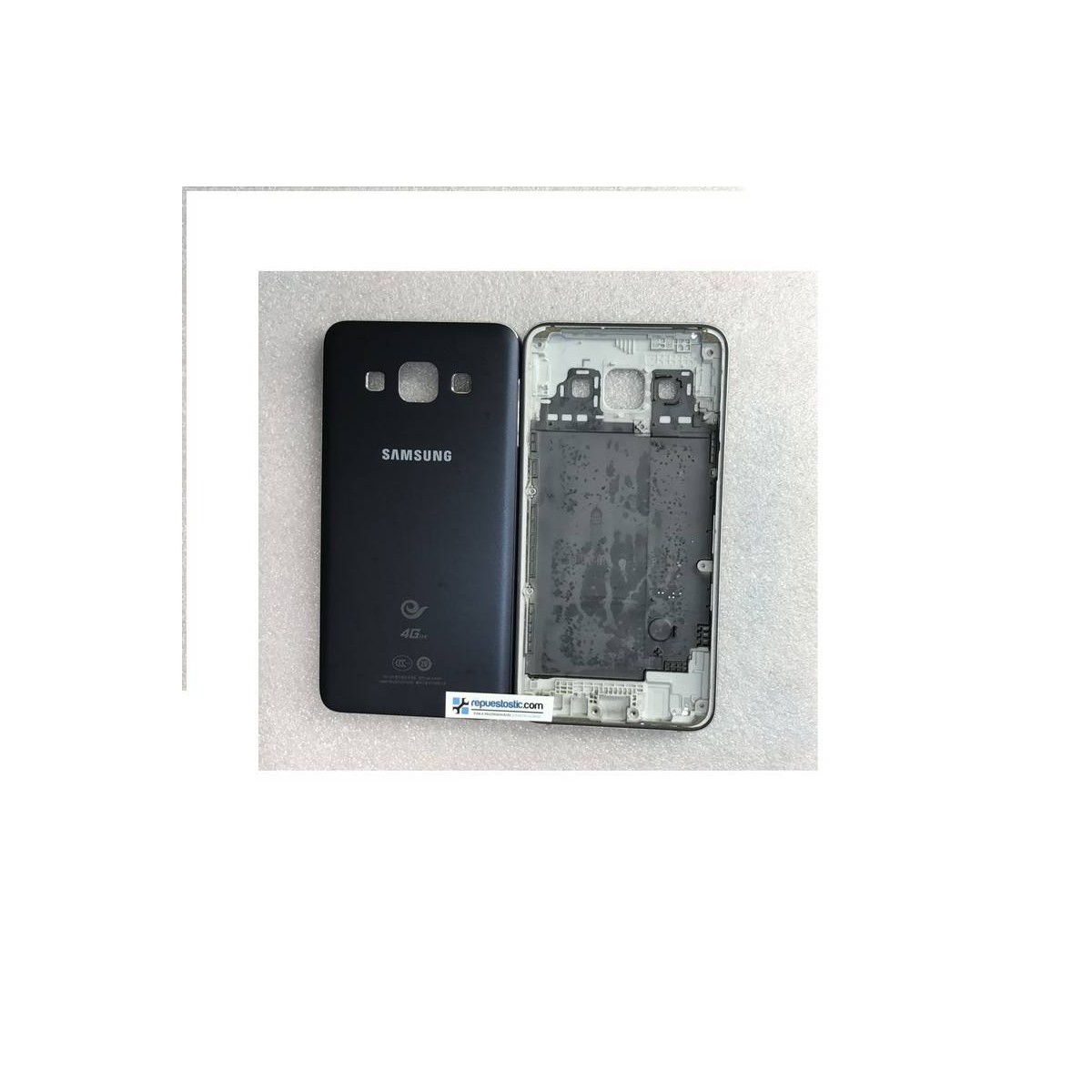 Carcasa trasera para Samsung Galaxy A3, A300F- Negra Remanufacturada 