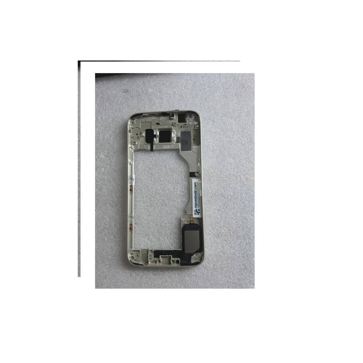 Carcaça Intermedia com Lente Y Buzzer para Samsung Galaxy S6 SM-G920 - Dorada (Remanufacturado )