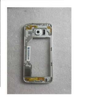 Carcasa Intermedia con Lente , Buzzer  para Samsung Galaxy S6 SM-G920 - Blanca  (Remanufacturado )