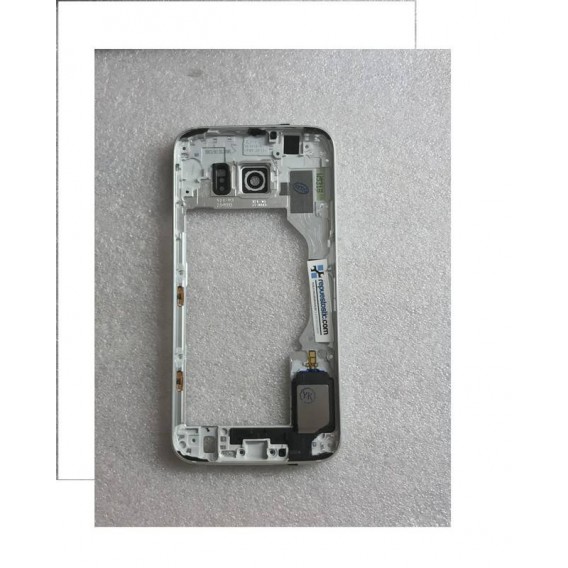 Carcasa Intermedia con Lente Y Buzzer para Samsung Galaxy S6 SM-G920 - Blanca (Remanufacturado )