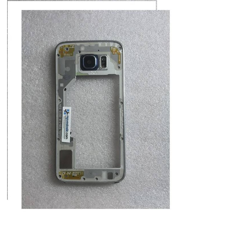 Carcasa Intermedia con Lente Y Buzzer  para Samsung Galaxy S6 SM-G920 - Negra  (Remanufacturado )