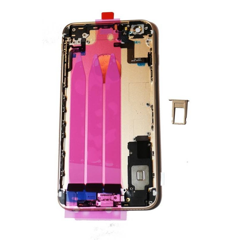 Carcasa trasera completa para iPhone 6S plus-Rosa dorada