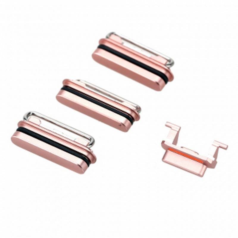 Conjunto de botões laterais ouro rosa para iPhone 6s plus