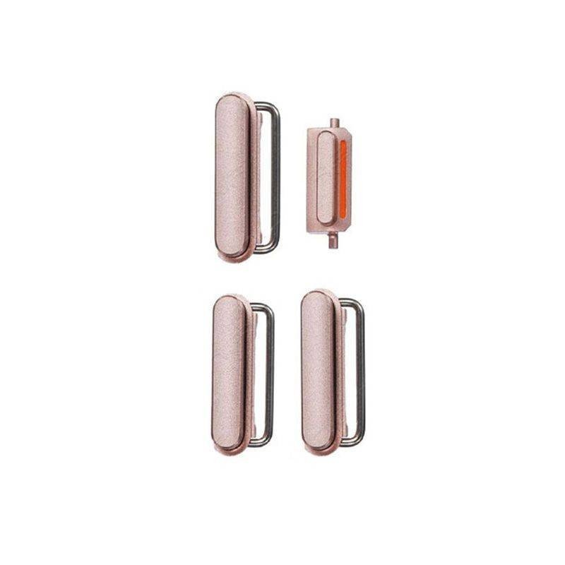 Conjunto de 4 botões Rosa Dourados para iPhone 6s 