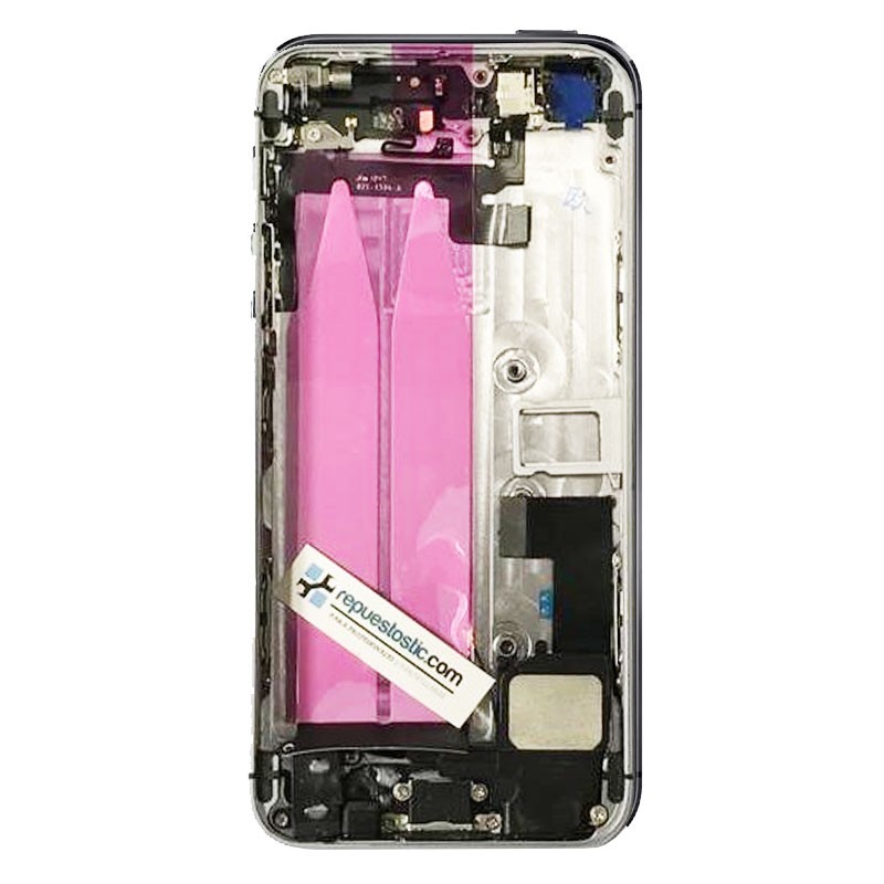 tapa carcasa trasera Completa para iPhone 5s color Negro