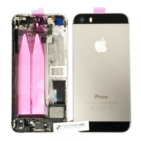 tapa carcasa trasera Completa para iPhone 5s color gris 