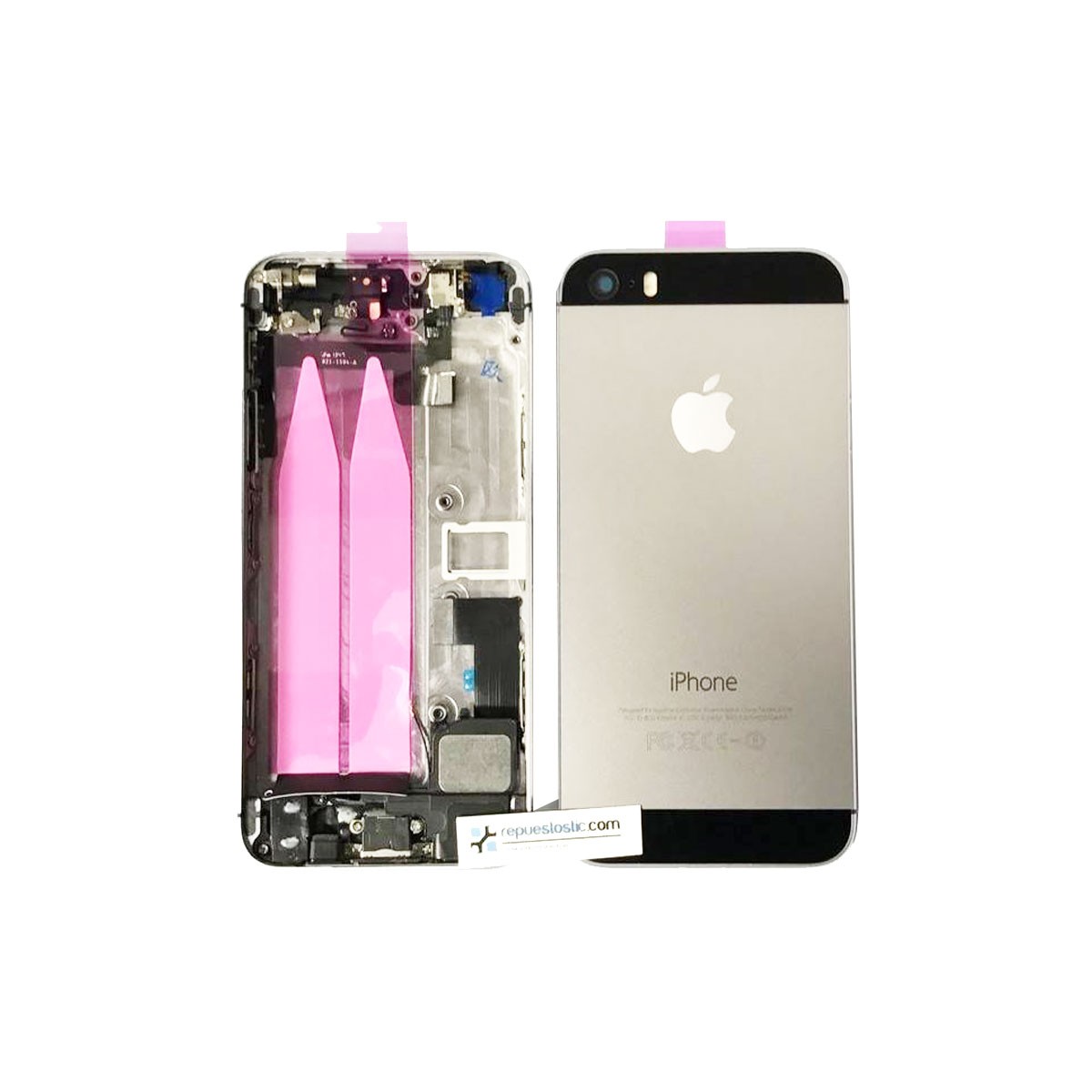 tapa carcaça traseira Completa para iPhone 5s cor Preto