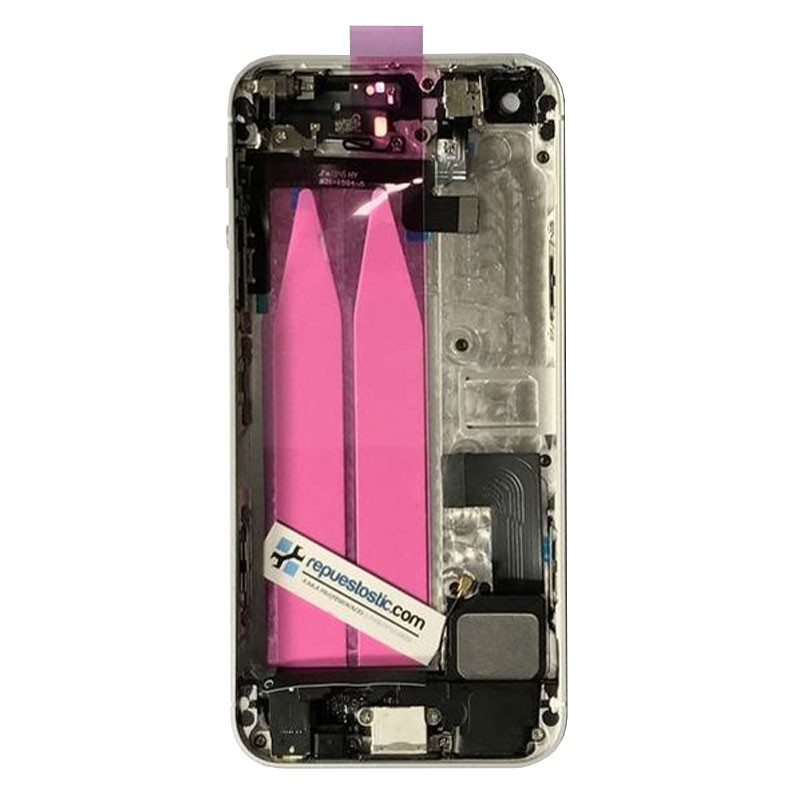Carcasa tapa trasera completa para iPhone 5s color plata