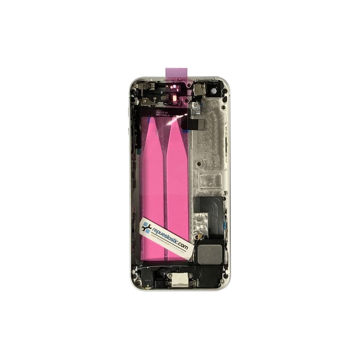 Carcasa tapa trasera completa para iPhone 5s color plata